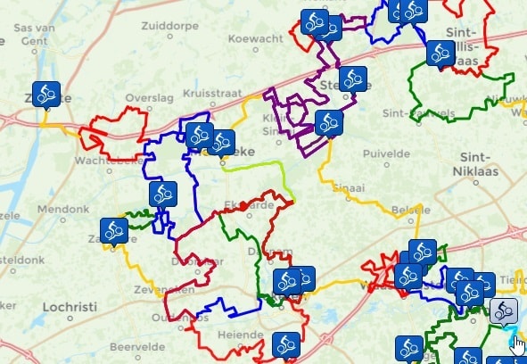 voorbeeld verbindingstraject Moerbeke -Lokeren